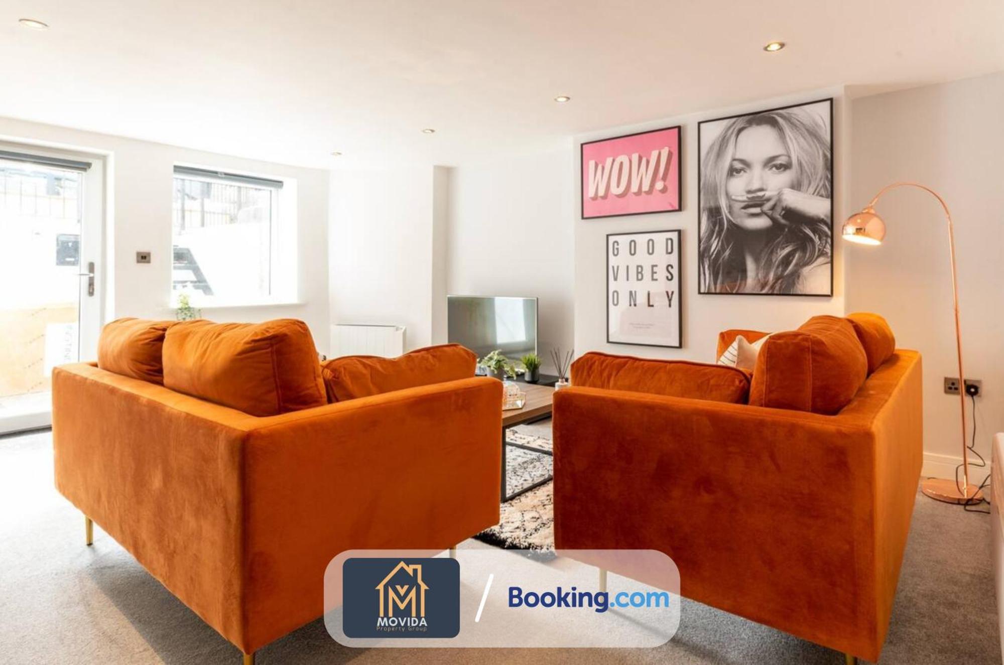 Stylish Two Bed Town Centre Apartment By Movida Property Group Short Lets & Serviced Accommodation With Parking Harrogate Exterior foto