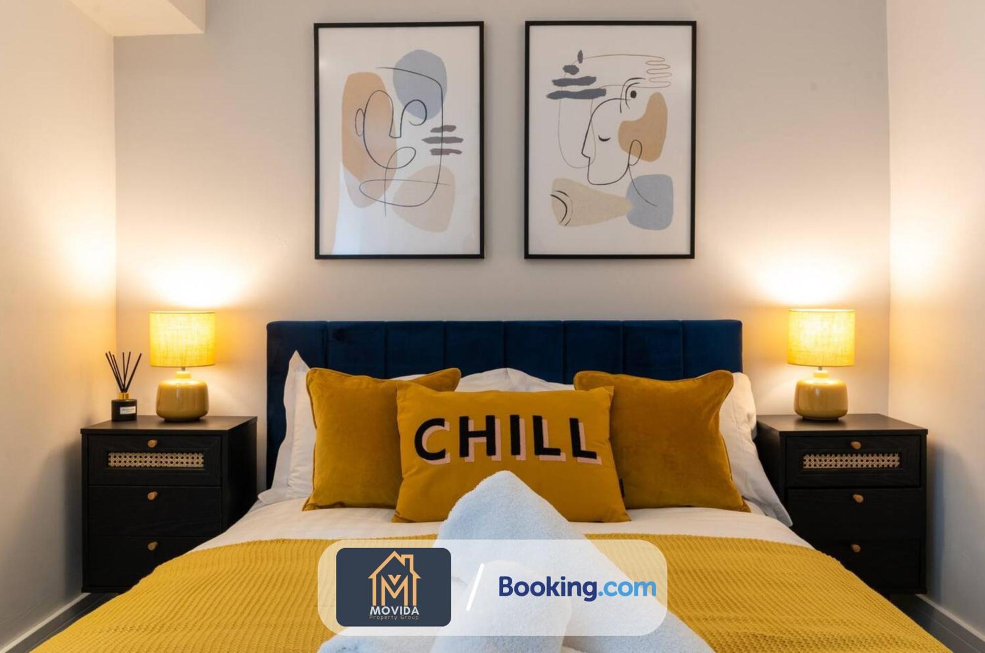 Stylish Two Bed Town Centre Apartment By Movida Property Group Short Lets & Serviced Accommodation With Parking Harrogate Exterior foto